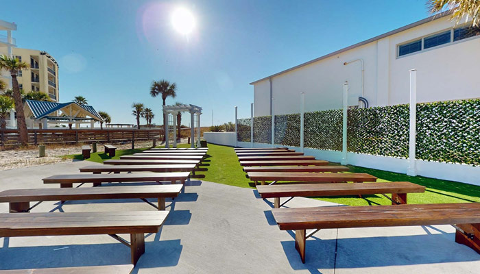 Wedding Venue seating at Beachview Grill wedding venue
