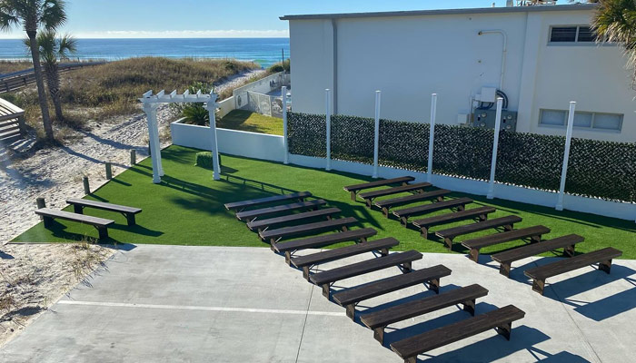 Wedding Venue seating at Beachview Grill wedding venue