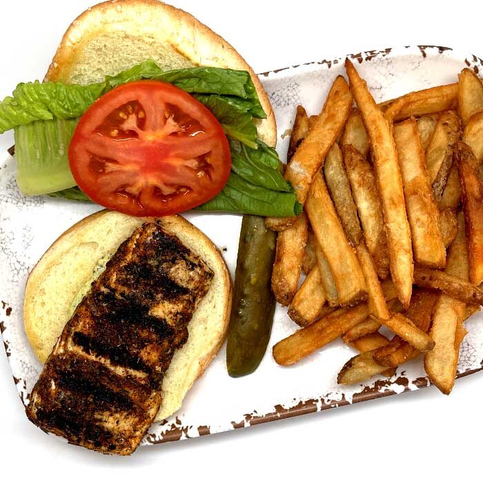 Blackened Mahi sandwich served at Beachview Fort Walton Beach Florida Restaurant Bar and Wedding Venue